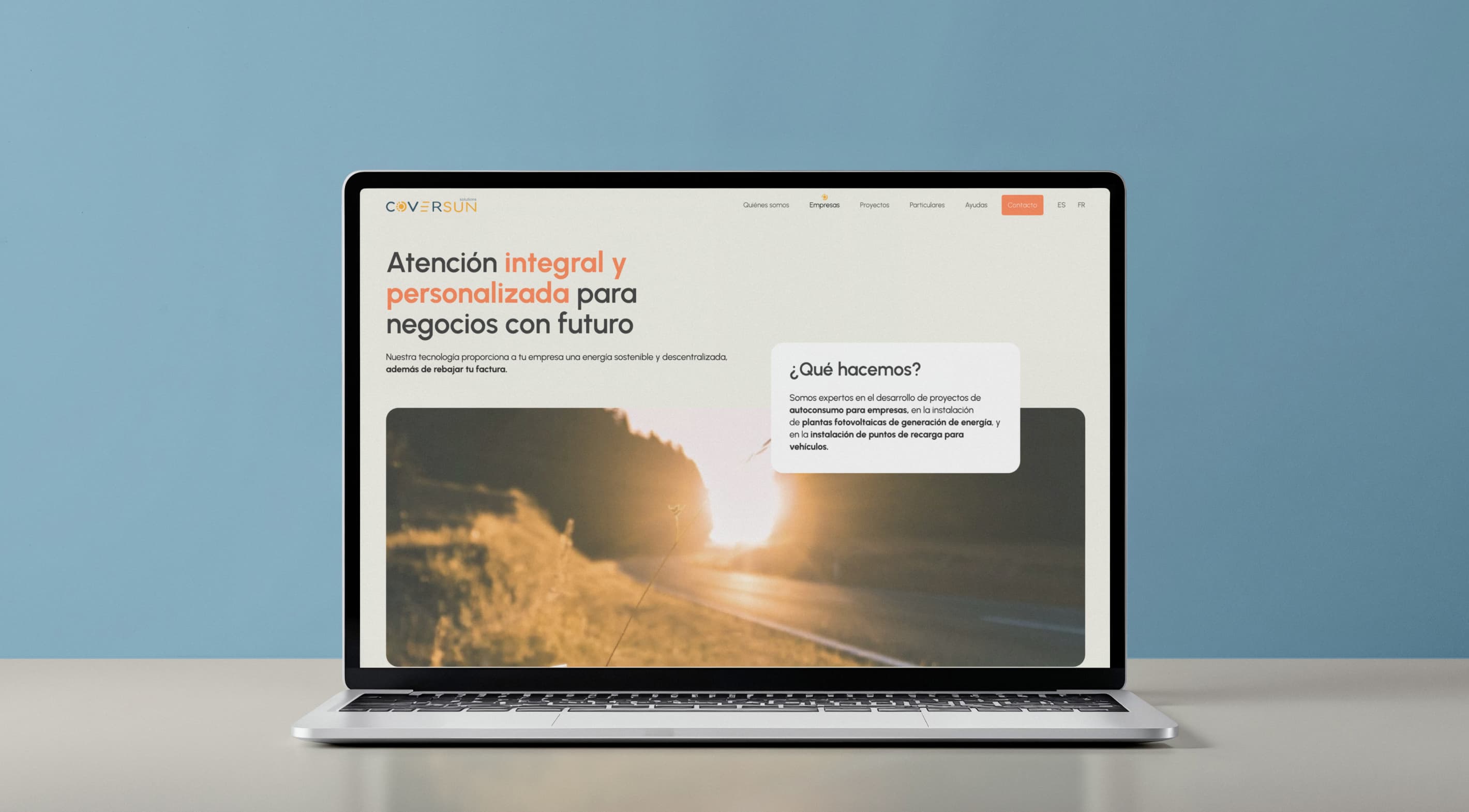 Coversun — captura web del proyecto