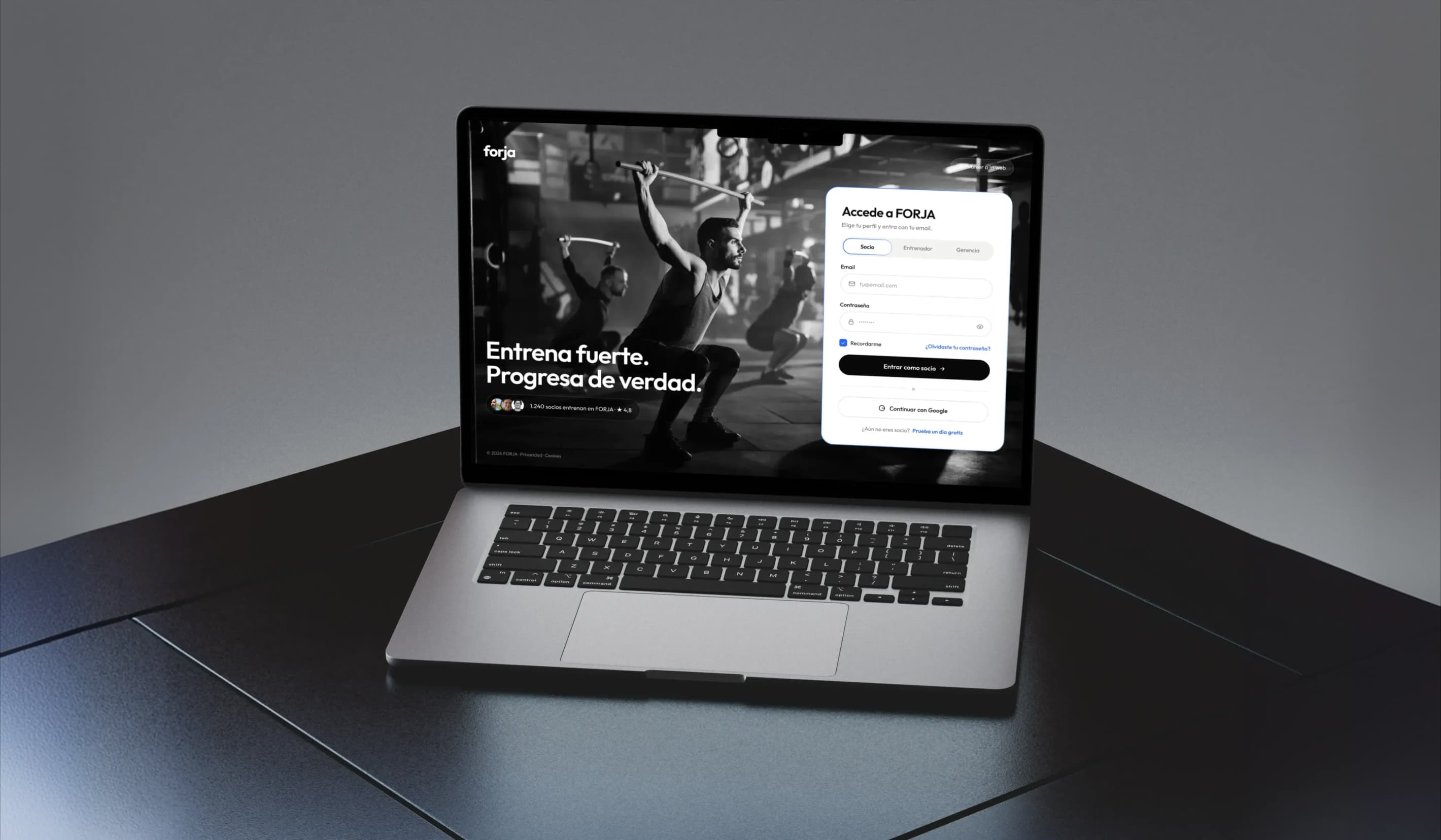 Forja Fitness — web y acceso a la plataforma